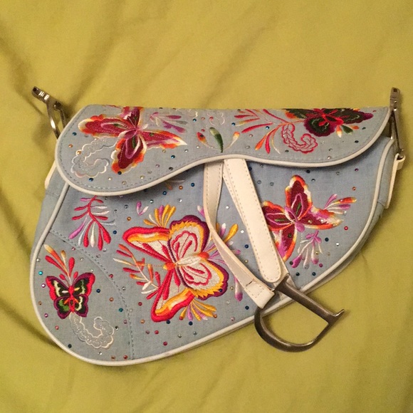 dior butterfly saddle bag